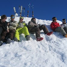En av f&aring; dagar med str&aring;lande v&aring;rsol i &Aring;re. Foto: Stine.
