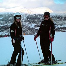 Kajsa och Tove i Hemsedal.. Foto: Linda Andersson.