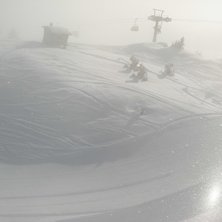 sn&ouml; och -16 o sol fr&aring;n liften. Foto: Sara Ritz&eacute;n.