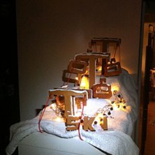 dagens pepparkaksbygge. Foto: Rickard.