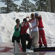 Efter en av dom sk&ouml;naste fyllorna p&aring; hela &aring;re. Foto: sj&auml;lv utl&ouml;sare. &Aring;kare: Jocke, Per, Johan och Max Von Tax.