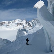 Schwarztor rutten fr&aring;n Klein Matterhorn till Furi. Foto: Rickard Hansen. &Aring;kare: H&aring;kan Cervin.