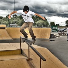 En skatebild fr&aring;n i somras n&aring;gon g&aring;ng. HDR-fake. Foto: Emil Rydell.