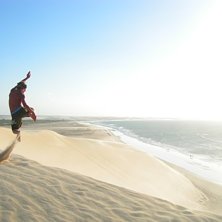 Sk&ouml;n fs 3:a Ner i sanden;). Foto: Johan Larrson. &Aring;kare: Andreas Clifford.