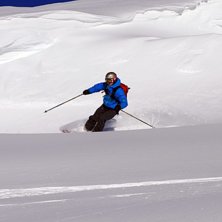 Magnus testar sina nya Monster 95:or i Borgafj&auml;ll. Foto: Jonas Emilsson / www.jonasemilssonphoto.se. &Aring;kare: Magnus Nilsson.