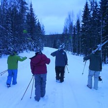 Dic vissa de gammla jacktmarkerna fr&aring;n f&ouml;r s&aring; v. Foto: Jag. &Aring;kare: Fr&aring;n v&auml;nster Andreas, Helena, Pavel och Dic aka pappaplysch.
