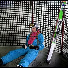 Vilar mig i form under v&auml;ntan p&aring; kabinen. &amp;q. Foto: Anders Gunnervall. &Aring;kare: Skantz.