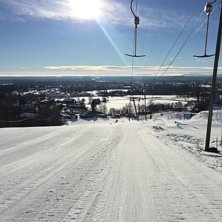 Se det v&aelig;ret da
Knallforhold i bakken i str&aring;lend.