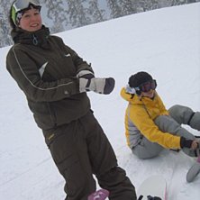 I backen i st&ouml;ten. &Aring;kare: Jag och min v&auml;n Jennifer.