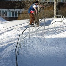 Handrail vid sjukhuset. Foto: Emil Magnusson. &Aring;kare: Dennis Berggren.