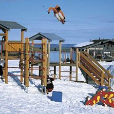 180 over the playground. perfect telemark 
landin. Foto: Tero Repo. &Aring;kare: Joonas Karhumaa.