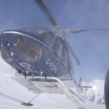 Helikopetern landar!. Foto: Magnus Edblom.