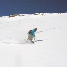 Slushy Freeride i La F&eacute;e i mars 08. Foto: J&uuml;rgen. &Aring;kare: Charli.