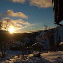 Utsikt fr&aring;n stugan i skalet. Foto: Johanna Grundberg.