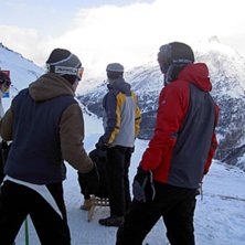 Rodel&aring;knings starten i Saas Fee, ett m&aring;ste!. Foto: Ingegerd Moell. &Aring;kare: Rickard Falksten &amp;amp; Mattias Rosenqvist.