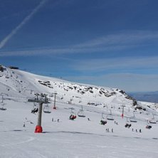 Gr&ouml;na pister runt Borreguiles..