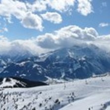 &Ouml;versikt p&aring; Zell am See mot Kitzsteinhorn och Ka. Foto: Peter Igelhammar. &Aring;kare: Peter Igelhammar.
