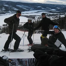 Glatt g&auml;ng i &Aring;re i februari. . Foto: Adrew Crokston. &Aring;kare: Jag, Linnet, Lars och Ulrik.