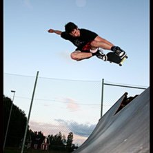 LIte skateboard i orsa, Bror hanterade &auml;ven sin k. Foto: Bror Ax. &Aring;kare: Andreas B&auml;cker.