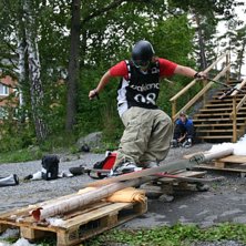 Mille drar railet, kommer han att klara det?. Foto: Tomas Johansson. &Aring;kare: Mille K&auml;llstr&ouml;m.