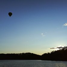 Loftballoon kom flygandes. Foto: Robin Eriksson.