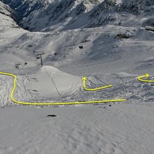 Run 3 North Face - De tv&aring; enklaste alternativen �. Foto: Powder Department Stubaier Gletscher.