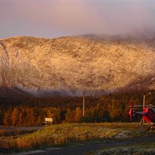Ca 5cm sn&ouml; har kommit i Kittel....det b&ouml;rjar n&auml;. Foto: Fredrik Nordsvahn.