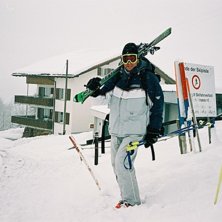 Fin puderdag efter en natts sn&ouml;ande, out of bound. Foto: Helena Johansson. &Aring;kare: Anders Gustafsson.