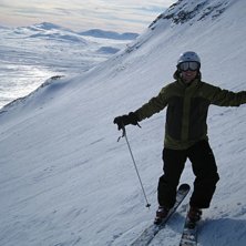 Ett vindpinat Helags men riktigt nice v&auml;der. Foto: Helena. &Aring;kare: Martin R&aring;land.
