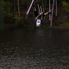 Fram&aring;tkullerbytta kosack och alldeles f&ouml;r kallt . Foto: Joakim Hayland. &Aring;kare: Jonas.