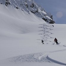 Ski Touring med Ruedi Beglinger, Selkirk Mountain . Foto: Ruedi Beglinger. &Aring;kare: Martin Hansson, Eva Hansson m.fl.