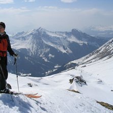 M&auml;ktig vy &ouml;ver alperna!. Foto: Johan Isaksson.