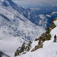 kollar insteg till exitcouloiren som &auml;r utsteget . Foto: Tobbe Lusk. &Aring;kare: Fredrik Falkman.