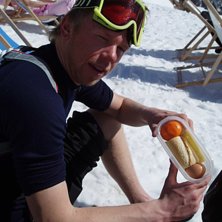 Anders vet hur man packar sin matl&aring;da.... Foto: Jessica. &Aring;kare: Anders.