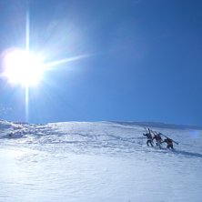 Hike upp till Riverside! Grymt varmt!. Foto: Bj&ouml;rn Bergstr&ouml;m Jonsson (Jag). &Aring;kare: Ola, Andreas och Martin.