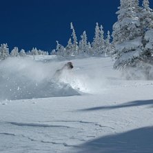 Alta&amp;#039;s ski patrol i 7%-ig Alta powder!. Foto: Chris Rogers. &Aring;kare: Bj&ouml;rn Nilsson.