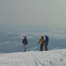 Slutet av dagen, slutet av s&auml;songen - inte slutet. Foto: Stefan Johansson. &Aring;kare: Peter L&ouml;nn, Eddie och Mattias Arnander.