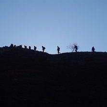 Ute &aring; vandrar med idrottsf&ouml;reningen fr&aring;n Mittun. Foto: &Aring;za Jorudd. &Aring;kare: &Ouml;SIS.