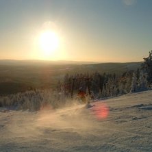 En mycket kall (-25) men solig dag i Romme. Foto: Rikard Brom&eacute;. &Aring;kare: Niklas Brom&eacute;.