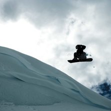 Droppar en liten driva p&aring; blackcomb. Hade tagit d. Foto: Per Nyberg (pnyberg). &Aring;kare: Emil Rydell.
