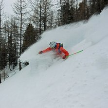 Grym &aring;kning i LE LAVANCHER med 30cm nytt!!. Foto: Karin Lindgren. &Aring;kare: Robert Hortlund.