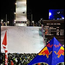 Fr&aring;n Snowboard Big Air finalen p&aring; Winter Jam.. Foto: Andreas Timf&auml;lt.