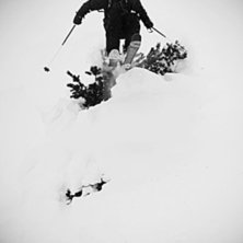 Inte mycket sn&ouml; men man g&ouml;r vad man kan.. Foto: Marcus R&ouml;nne. &Aring;kare: Lars H&ouml;gmo.