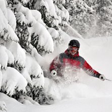 En halvmeter sn&ouml;fall p&aring; natten resulterar i bra . Foto: Peter Modigh. &Aring;kare: Oscar Modigh.