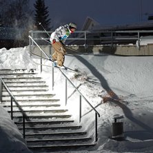 Ett rail vi k&ouml;rde kl halv 9 i minus 20! Underbart. Foto: Erik &Aring;hman. &Aring;kare: Andre Dalkar (AAndre).