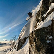 Dropper en liten klippe p&aring; Oppdal, med veldig kor. Foto: Ludvig Killingberg. &Aring;kare: Ove Nestvold.