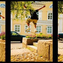 Sekvens fr&aring;n en trappa vad stadsparken.. Gillar b. Foto: Simon Pont&eacute;r. &Aring;kare: Sante.