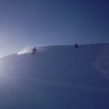 1980 i LesArcs . Foto: Dan Fahrman. &Aring;kare: Sven och Kula.