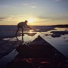 Bildet er tatt p&aring; Muskox Lake under en 1200 km la. Foto: &Oslash;yvind Nordahl N&aelig;ss. &Aring;kare: Sveinung Svendsen.