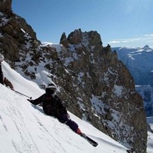 Off pist &aring;kning med fotograf. . Foto: Alpe d&acute;Huez. &Aring;kare: Linda Hopstadius, Johan Forsberg.